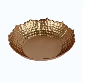 Decorative Metal Urli Bowl Vintage Finish Traditional Style <b>Home</b> <b>Temple</b> Decor Floating Flower Bowl - Product Image 1