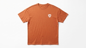 Men's <b>Orange</b> Short Sleeve O-Neck <b>T</b>-<b>Shirt</b> Regular Fit Casual Jersey Knitted 100% Cotton Solid Color Breathable Front Logo - Product Image 1