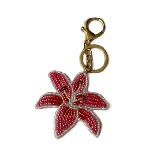 Elegant Artisan Embroidery Beaded Butterfly <b>Key</b> Pendant Unique Geometric Design Seed Bead Embroidered <b>Key</b> <b>Chain</b> - Product Image 6