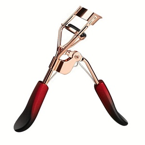 High Quality Rose Gold Eyelash Curler with Red Handles Lighted Feature Durable Stainless Steel <b>Makeup</b> <b>Tool</b> - Product Image 6
