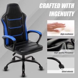 Video Gaming Computer Chair with Adjustable Height Swivel PU Leather Executive Wheels Desks Office Chair with Arms - Product Image 5