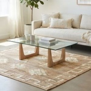 Newest Trending Geometric Pattern Jute Area <b>Rug</b> Rectangle Bohemian Style Flat Weave Eco Friendly Living Room Use - Product Image 5