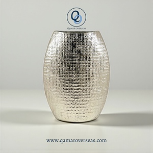 <b>Silver</b> <b>Top</b> Selling Flower Vase For Home Decoration Aluminium Metal Flower Vase Embossed Design Customisable - Product Image 3