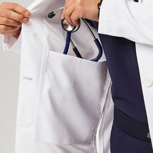 Women Lab <b>Coat</b> Hospital Uniforms <b>Doctor</b> Lab <b>Coats</b> With Pocket Customized LOGO Sale - Product Image 5