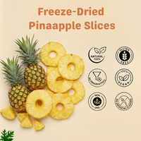 Biologische Natuurlijke Vriesgedroogde Ananas Schijfjes Zoete Tropische Fruit Snack Gezonde Premium Bulk Export Kwaliteit Vacuüm Verpakt Fruit