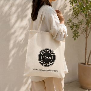 Sac fourre-tout en toile 100% coton avec logo personnalisé |   Sac de courses promotionnel réutilisable, écologique, durable et biodégradable pour - Product Image 1