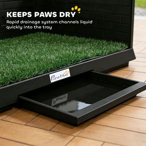 Tappetino igienico per cuccioli da interno con erba sintetica e pareti alte per l'addestramento degli animali domestici - Product Image 6