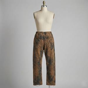Pantalones Personalizados con Logotipo, 500 GSM, Felpa de Algodón Grueso, Ecológicos, Transpirables, Teñidos con Tinte Mud Wash, Corte Relajado, Refuerzo en las Rodillas, para Hombre - Product Image 4