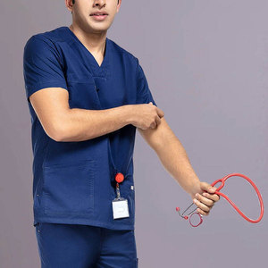 Uniforme Médico de Manga Corta, Diseño OEM, Tejido de Fir Regular, Material Resistente, Colores Personalizados, Unisex, para Hospital - Product Image 3