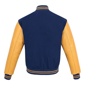 Blousons universitaires d'hiver pour hommes, fermeture éclair, style décontracté et sportif, en toile rétro, logo frontal, matériau de haute qualité, prix de gros bas - Product Image 1