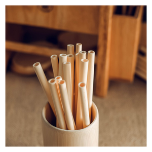 Pajitas de bambú 99 Gold Data Juego de pajitas para beber sostenibles reutilizables ecológicas para Bar Café Restaurante - Product Image 1