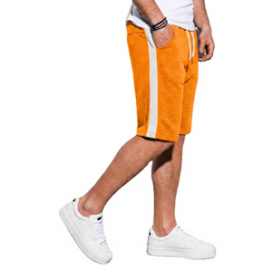 Shorts Bermuda Gris Tricotés pour Homme avec Bande Latérale et Cordon de Serrage, Coupe Décontractée, 100% Coton Respirant, Taille Mi-Haute, Shorts de Sport - Product Image 4