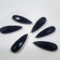 Haute qualité naturel noir Onyx pierres précieuses en vrac forme de larme Quartz taille personnalisée force constructeur intérieur auto-rehausseur