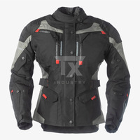 Blouson de moto d'hiver en toile, col montant, logo frontal, imperméable, respirant, à capuche, doublure en coton, réversible, pour homme