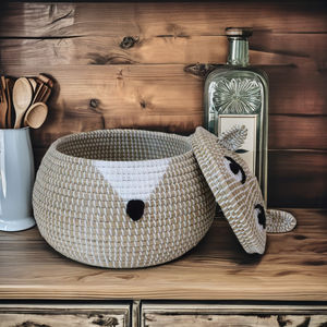 ตะกร้าอเนกประสงค์ทรงกลมจากหญ้าทะเล หรูหรา เป็นมิตรกับสิ่งแวดล้อม - Product Image 2