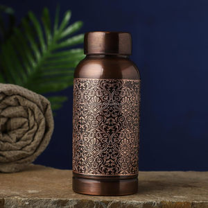 Pure <b>Copper</b> Classic <b>Drinking</b> <b>Bottle</b> with Large Capacity for Healthy Hydration Multi-Use Home/Travel/Outdoor Water <b>Bottle</b> - Product Image 6