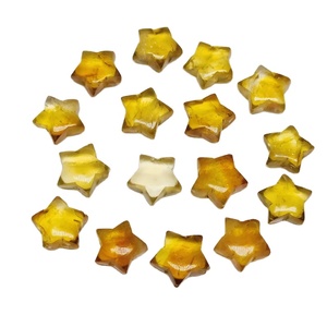 Cuentas de piedras preciosas talladas a mano con forma de estrella de citrino Natural para la fabricación de joyas 10mm hecho a mano citrino tallado Briolette al por mayor a granel - Product Image 1