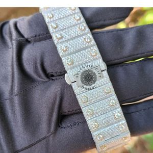 Reloj de Cuarzo Analógico Cuadrado para Hombre, con Caja de Moissanita, Esfera de Cristal de Zafiro, Números Romanos, Movimiento ETA, 10m, un Splendid Gift Jewelry - Product Image 2