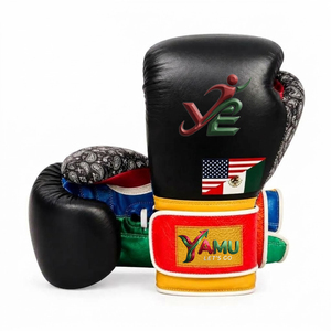 Gants de boxe en cuir pour adultes avec protection UV, évacuation de l'humidité, emballage personnalisé pour l'entraînement de boxe et de taekwondo - Marque Yamu - Product Image 3