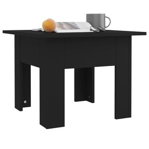 Mesa de centro mediana de madera de ingeniería negra sencilla - Product Image 4