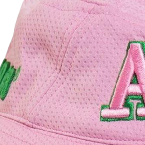 Sombrero de Pescador AKA Bucket Hat, Sombrero de Ala Ancha Bordado con Diseño Griego, de Algodón, para Verano, para Actividades al Aire Libre, Color Rosa - Product Image 5