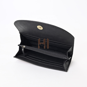 Direct Fabricant/Grossiste En Cuir De Vache Personnalisé Femmes Vintage Floral Fleur Conception À Trois Volets RFID Portefeuille En Cuir Long Gland - Product Image 4