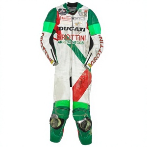 Combinaison de course WSBK Davide Tardozzi Ducati 1 pièce en cuir de vachette/crocodile pour moto, combinaison de piste/conduite, tenue pour motard avec armure de niveau 2 - Product Image 1