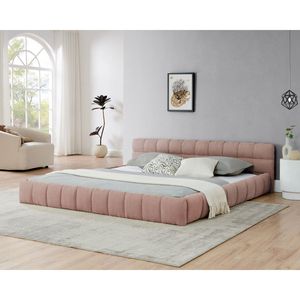 King <b>Size</b> Upholstered <b>Bed</b> <b>Frame</b> Thick Chenille Fabric Solid Wood <b>Queen</b> <b>Size</b> Platform <b>Bed</b> Headboard Durable Up-Holstered <b>Beds</b> - Product Image 2