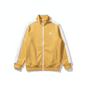 Street Wear High Quality <b>White</b> Sleeve Panels Embroidered Logo <b>Zip</b>-<b>Up</b> Sporty Style Regular Fit Autumn Wear - Product Image 1
