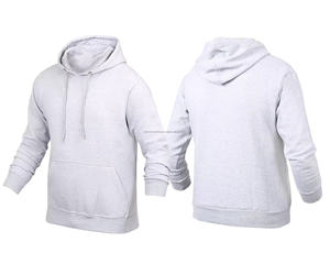 Venta caliente de los hombres 100% algodón pulóver Sudadera con capucha logotipo personalizado Slim Fit moda liso polar Fitness sudadera invierno Casual - Product Image 1
