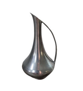 Jarra Grande Hecha a Mano con Asa Metálica y Acabado Plateado, Jarra de Metal para Bar, Vino, Jugo, Agua - Product Image 3