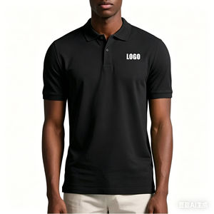 Polo de Golf Personalizado OEM para Hombre, de Algodón Sólido, Manga Corta, Transpirable, Tejido Liso Teñido, Polo de Alto Rendimiento - Product Image 2