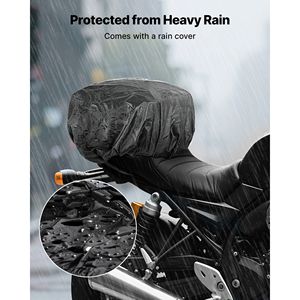 40-60L espandibile borsa da sedile posteriore impermeabile spallacci pieghevoli sport all'aria aperta moto deposito bagagli nero moto moto - Product Image 5