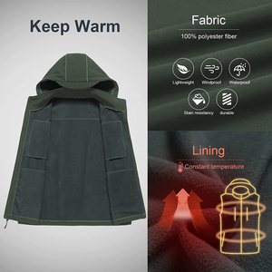 Gilet Softshell à Capuche Premium OEM pour Homme, Chauffe-Corps Respirant Multi-Poches, Vêtement Durable pour la Randonnée et les Activités Tactiques en Extérieur - Product Image 3