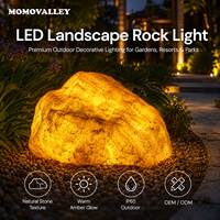 Lampes LED décoratives MOMOVALLEY en forme de pierre, étanches IP65, motif roche bionique pour usage commercial, hôtels, parcs, vente en gros