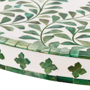 ถาดรองกระดูกลายดอกไม้2024ยอดนิยมพร้อมฝังมุกถาดสำหรับใช้ในห้องครัวห้องนั่งเล่นบ้านและร้านอาหาร - Product Image 3