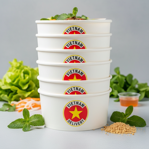 Bols en papier compostables, biodégradables et recyclables avec couvercle en canne à sucre pour un emballage écologique des biscuits - Product Image 2