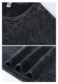 Vintage <b>Acid</b> Wash Mens Tshirt DTG Printed Hip Hop Wholesale Heavyweight Cotton <b>Drop</b> Shoulder Blank Fashion Top - Product Image 2