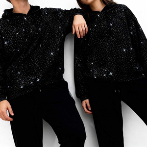 Sweat à capuche personnalisé pour homme avec pierres en strass de haute qualité, personnalisation complète pour la saison hivernale, sweat à capuche de Noël unisexe - Product Image 3