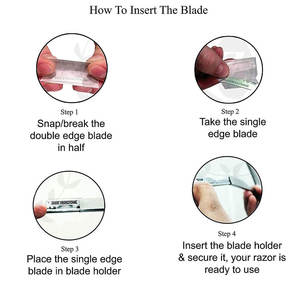 Professional Barber Folding Shaving <b>Razor</b> Gold <b>Single</b> Half <b>Blade</b> Straight Edged <b>Razors</b> with Custom Logo - Product Image 6