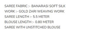 FASHIONABLE BANARASI <b>SILK</b> GOLD ZARI WEAVING WORK SAREE WITH UNSTITCHED BLOUSE <b>RED</b> 69480 - Product Image 5