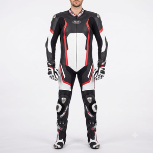 Traje de Carreras Zonda Premium para Hombre, 1 Pieza, Cuero Vacuno/Canguro Genuino, Estilo MotoCP, Mono para Pista, Nivel de Protección 2 - Product Image 1