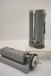 Valve de chasse d'eau grise en ABS et caoutchouc à décharge par le bas, économie d'eau, écologique, pour réservoir de toilettes monobloc, service OEM - Product Image 3