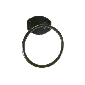 Anillo para toallas portátil de metal, montado en la pared, acabado negro, perfecto para el hogar, hoteles, baño y accesorios de aseo. - Product Image 3