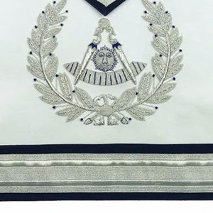 Delantal Masónico de Alto Sacerdote del Capítulo del Arco Real, de Terciopelo Rojo con Lengüetas Laterales, Delantal de los Francmasones OES - Product Image 6