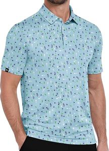 Camisas de Golf Casuales y de Negocios para Hombre, Personalizadas OEM, de Alta Calidad, 100% Algodón, Antiarrugas, con Impresión Digital - Product Image 3