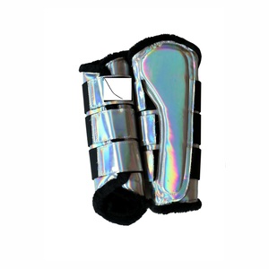 Ensemble de tapis de selle holographique avec bonnet d'oreille et sangle de harnais pour l'équitation polyvalente - Logo personnalisé - Product Image 6