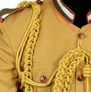 Aiguillettes de haute qualité en or et argent pour uniformes d'infanterie – Vente en gros d'aiguillettes personnalisées avec cordons dorés et embouts - Product Image 5