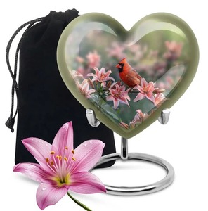 Urna Funeraria en Forma de Corazón con Patrón de Mármol, Diseño Personalizado, Urna Conmemorativa de Metal con Hermoso Corazón, con Caja de Terciopelo Gratis - Product Image 4