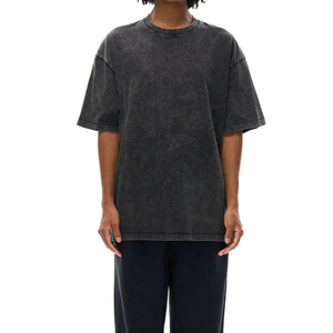 Camiseta de Cuello Redondo con Lavado Ácido, Corte Holgado, para Adultos, Venta al Por Mayor, Alta Calidad, Ecológica, 100% Algodón, Impresión Serigráfica - Product Image 5